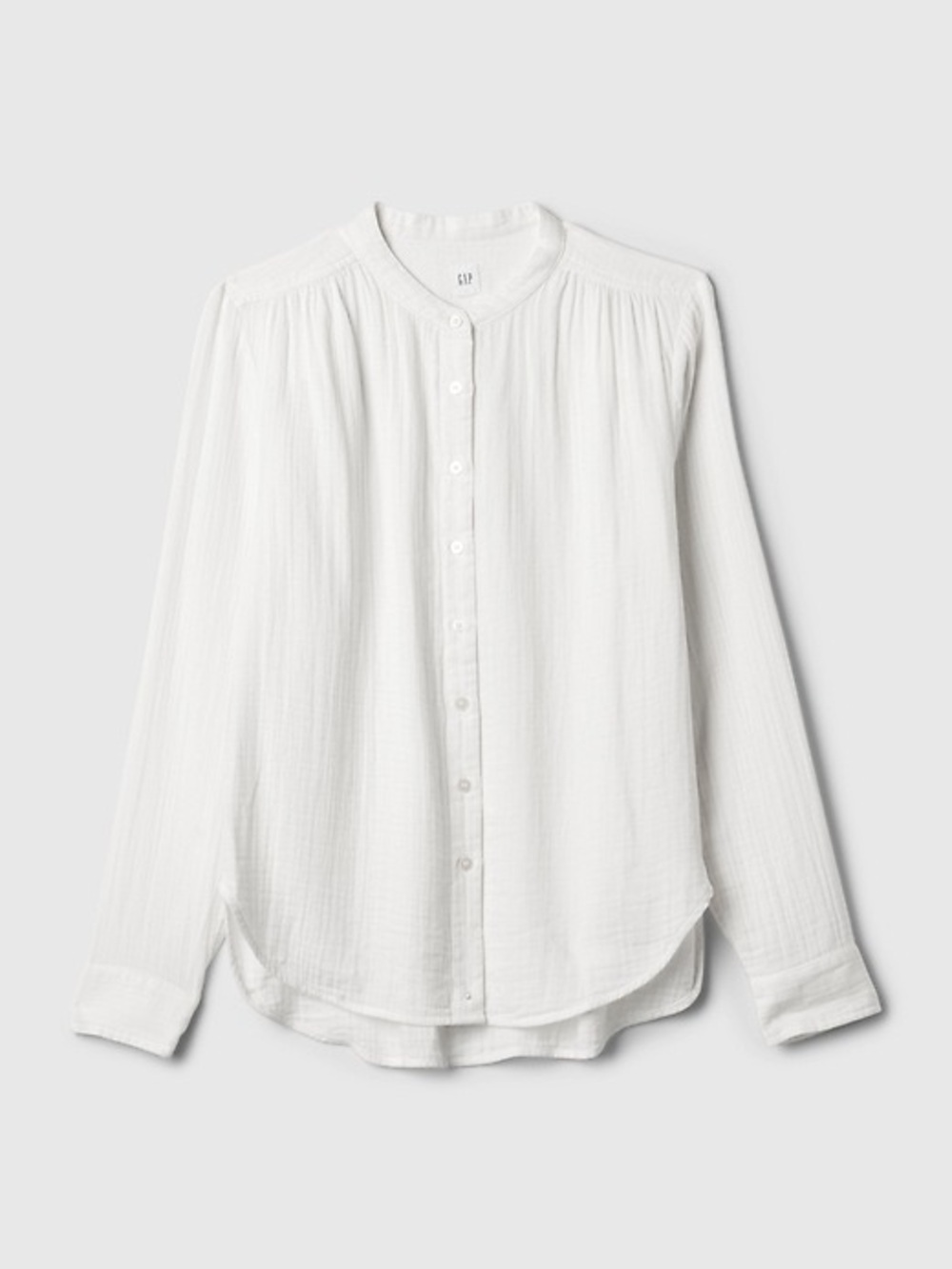 GAP Crinkle Gauze Gauzy Peasant Boho Cottagecore Blouse Top Shirt White XXL